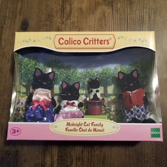 Calico Critters Other - Calico Critters Midnight Cat Family
